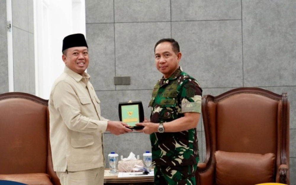 Menteri Agraria dan Tata Ruang/Kepala Badan Pertanahan Nasional (ATR/BPN), Nusron Wahid mengunjungi Gedung Subden Markas Besar Tentara Nasional Indonesia (Mabes TNI)