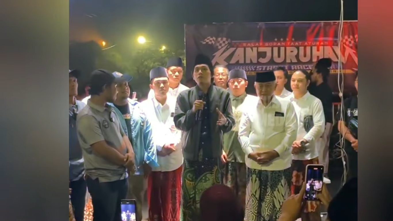 Gus Iqdam memberikan apresiasi terhadap acara Kanjuruhan Street Race