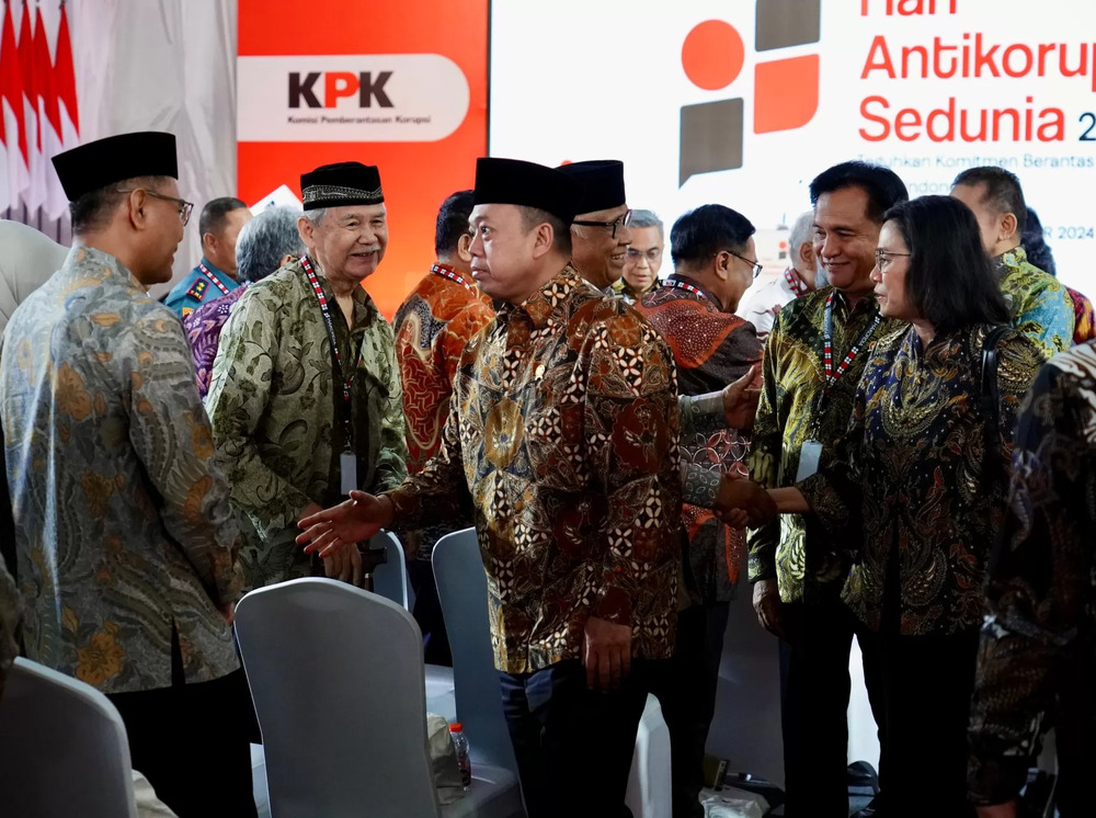 Menteri Agraria dan Tata Ruang/Kepala Badan Pertanahan Nasional (ATR/BPN), Nusron Wahid, menghadiri Puncak Peringatan Hari Antikorupsi Sedunia (Hakordia) 2024