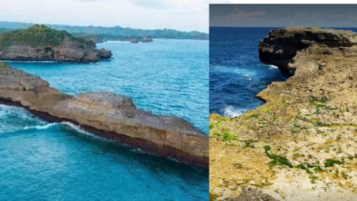 Gambar 2: Pantai Tebing Ngloncor,Blitar