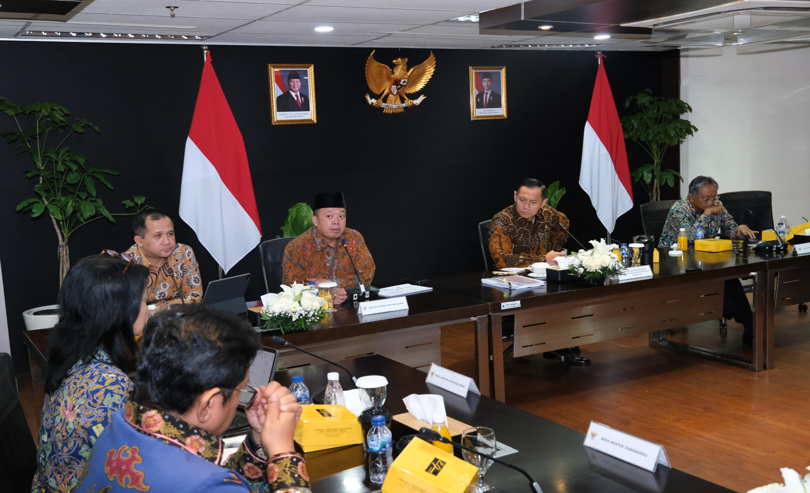 Sejumlah Mentri dan Wakil Mentri Kabinet Merah Putih hadir mendampingi Mentri Nusron.