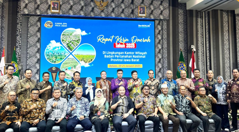 Kantor Wilayah Badan Pertanahan Nasional (BPN) Provinsi Jawa Barat mengadakan Rapat Kerja Daerah (Rakerda) pada 19-21 Januari 2025
