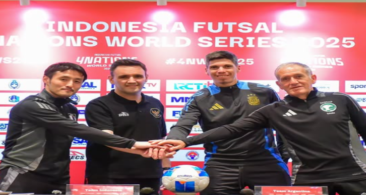 POTENSI: Suasana Pre-Match Press Conference penuh optimisme dan persiapan matang dari setiap tim, Indonesia, Argentina, Jepang, dan Arab Saudi, siap berikan  terbaik di 4 Nations World Series 2025.