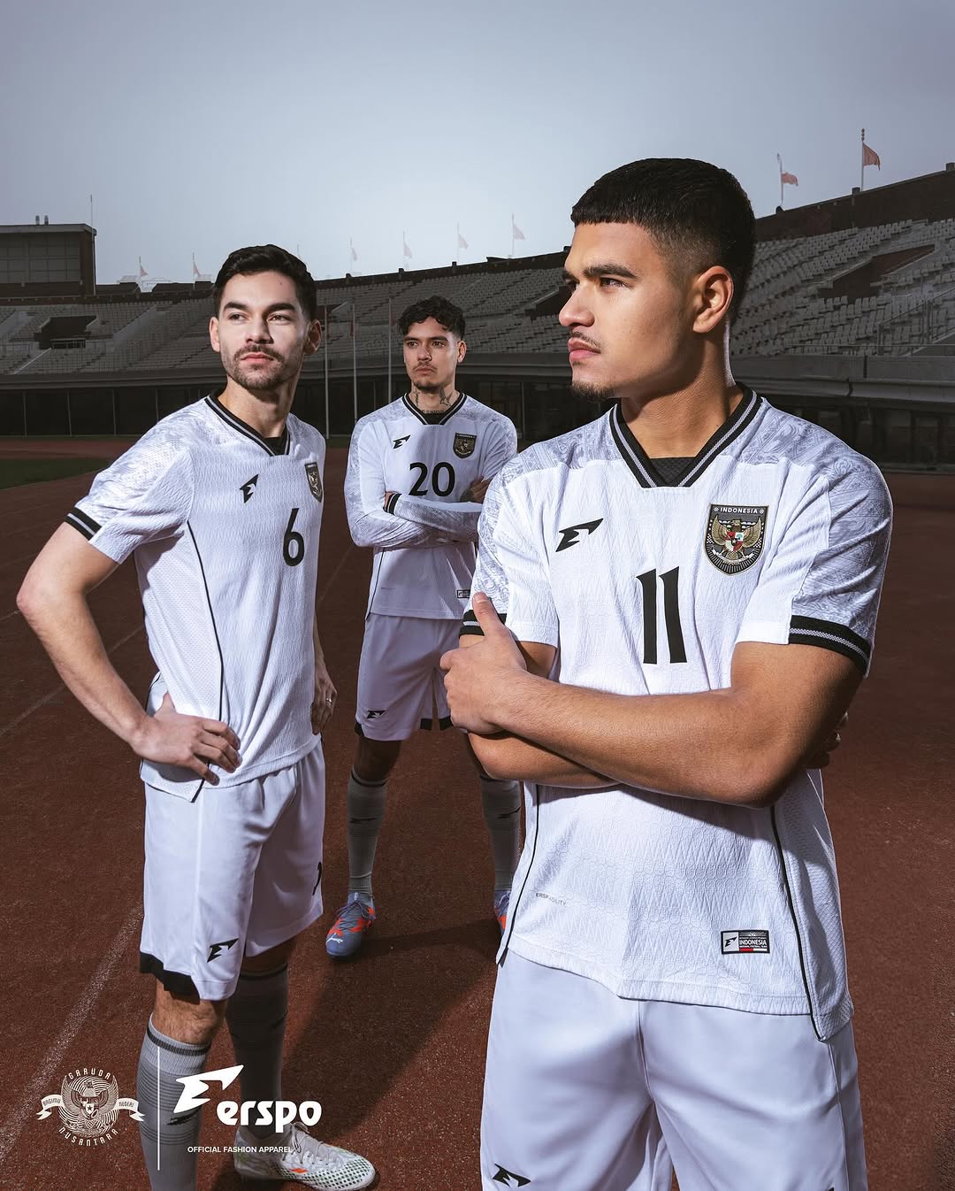 Potret 3 punggawa Timnas Indonesia menggunakan jersey away timnas Indonesia terbaru dalam unggahan erspo official