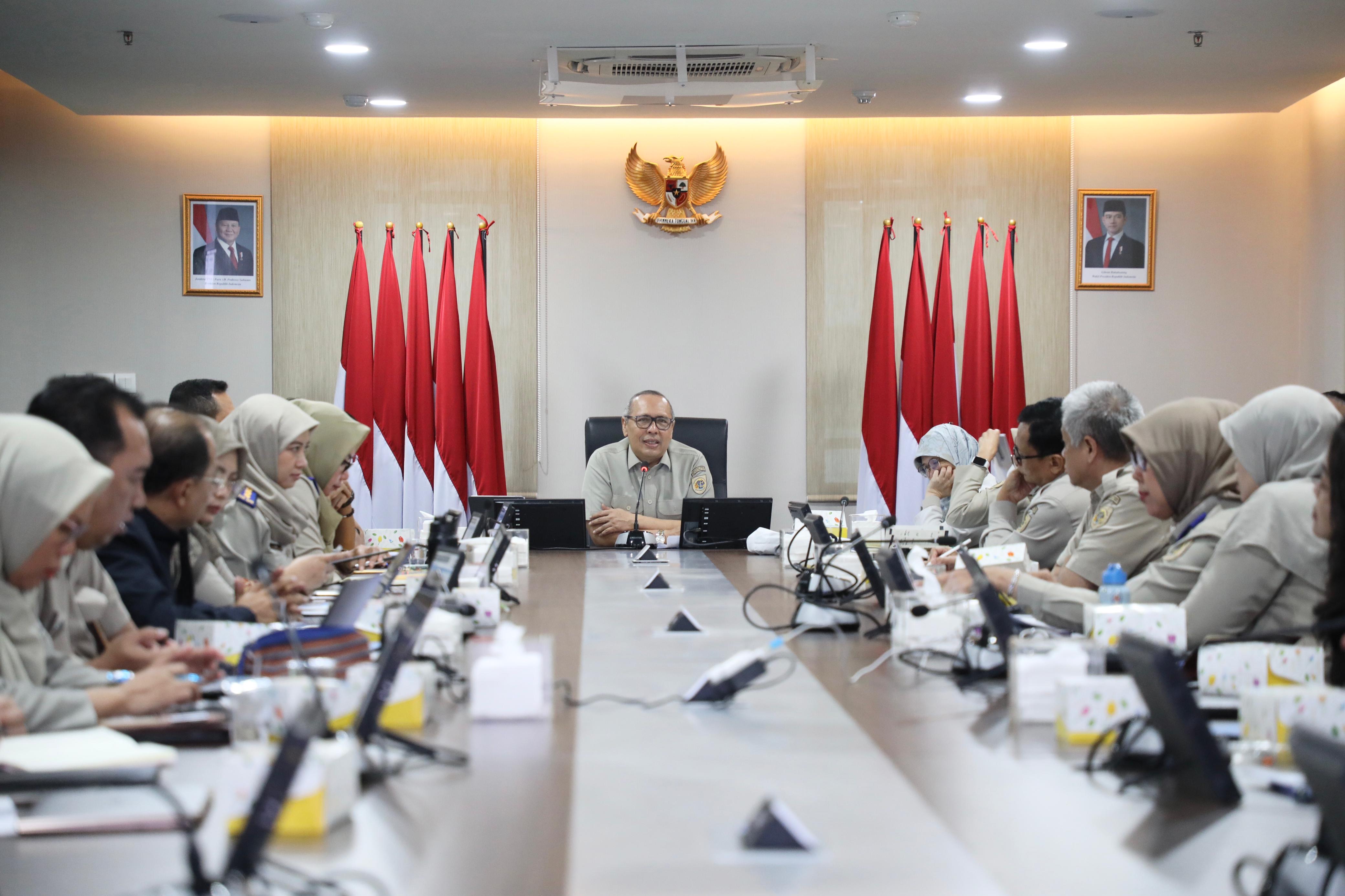 Rapat Kementerian ATR/BPN untuk Lakukan Efisiensi Anggaran Tanpa Mengurangi Kualitas Layanan Masyarakat.