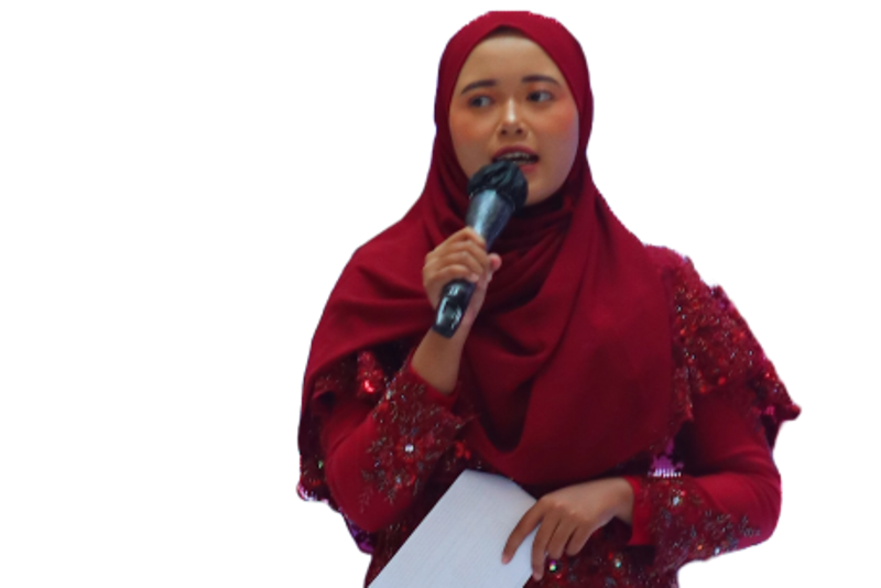 Dzuria Hilma Qurotu Ain saat mengisi sebuah acara beberapa waktu lalu.