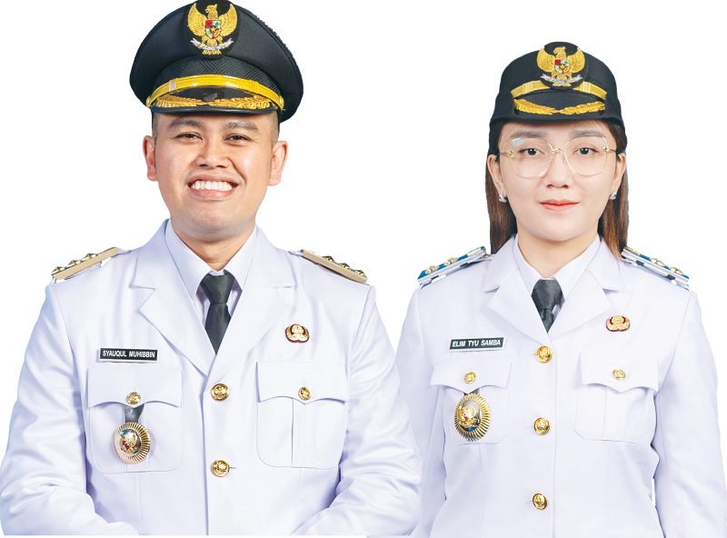 PEMIMPIN BARU: Mas Ibin-Mbak Elim Resmi Jabat Wali Kota-Wakil Wali Kota Blitar Periode 2025-2030.
