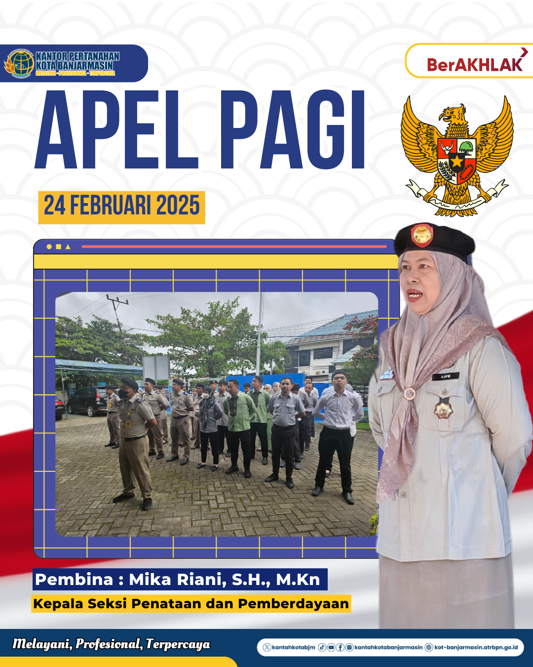 Apel Rutin Kantor Pertanahan Kota Banjarmasin pada Senin (24/02/2025)