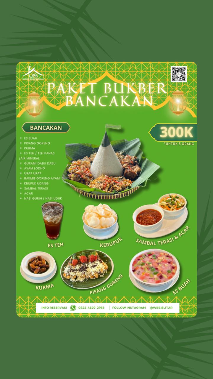 Menu Nasi Banckan, paket komplit buka bersama keluarga dan kolega.