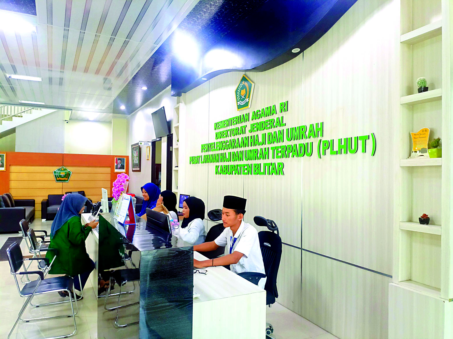 TERPADU: Pusat layanan haji dan umrah di Kantor Kemenag Kabupaten Blitar.