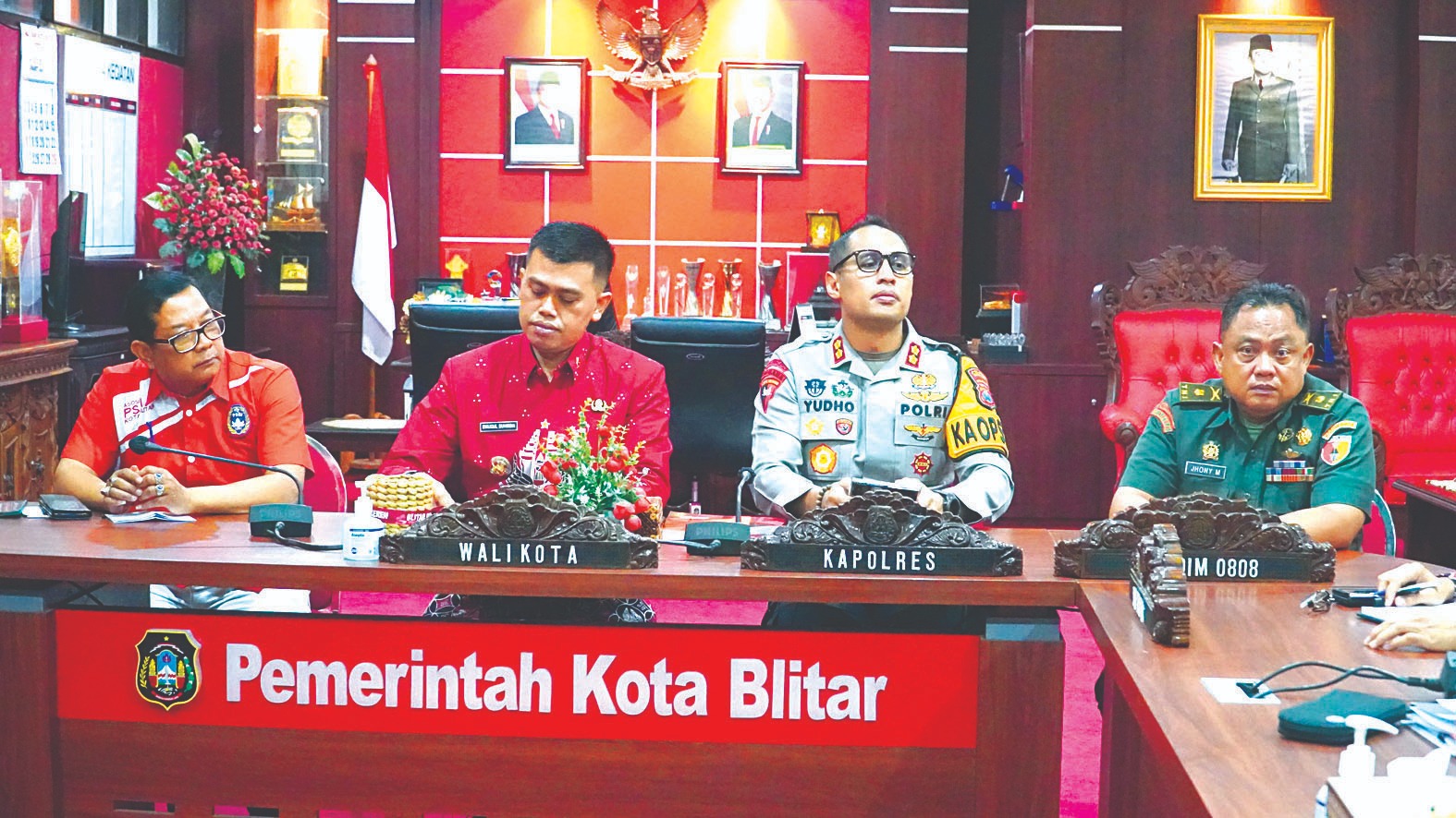 POTENSI: Pemkot Blitar audiensi dengan Arema FC dan Persik Kediri membahas peminjaman Stadion Soeprijadi Kota Blitar, Kamis (6/3/2025).
