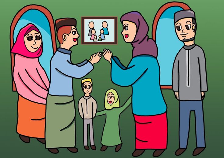 silaturahmi idul fitri (ilustrasi by pinterest)