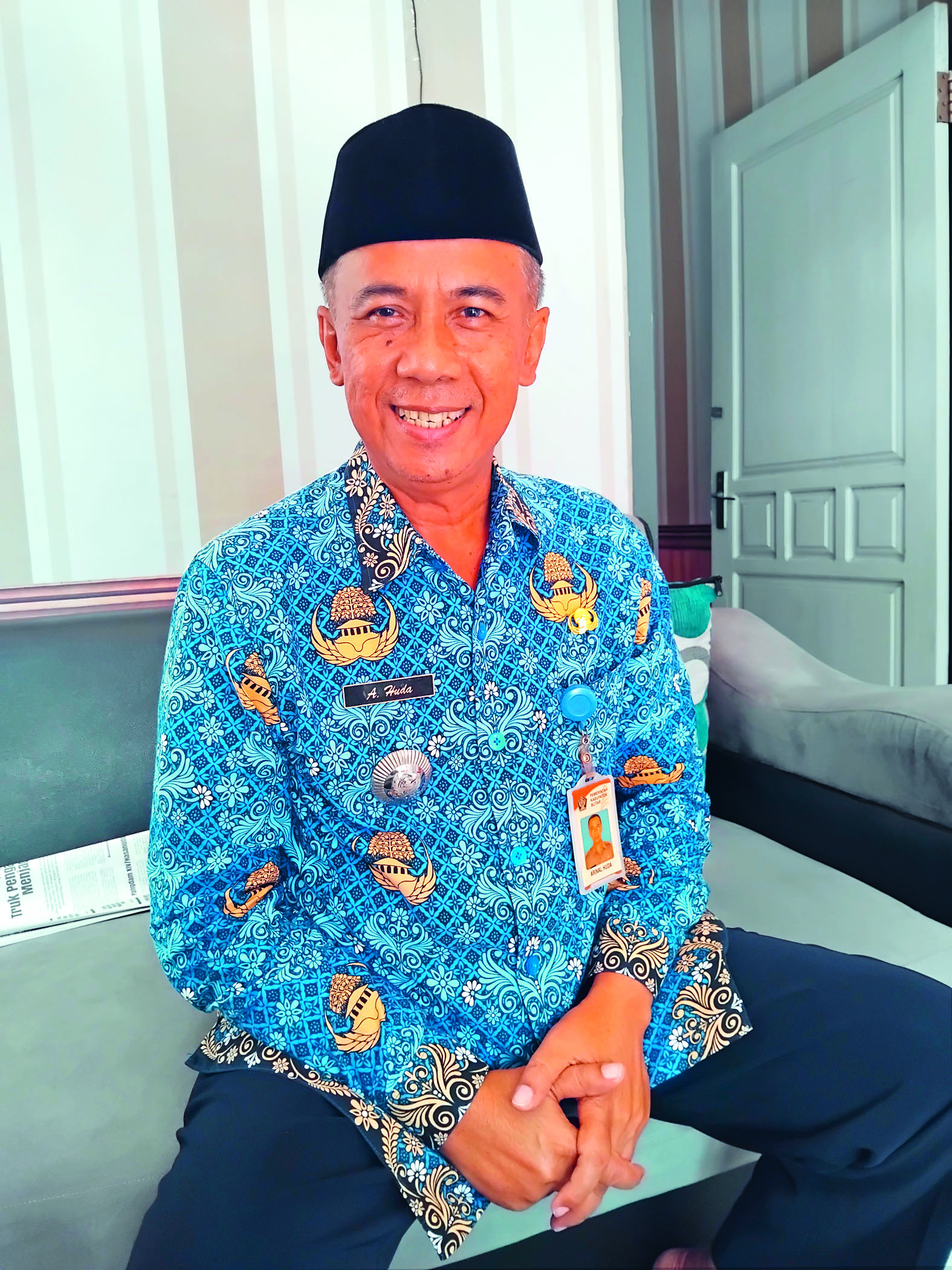 VISIONER: Camat Garum, Arinal Huda saat ditemui di kantornya, pada Senin (17/3).