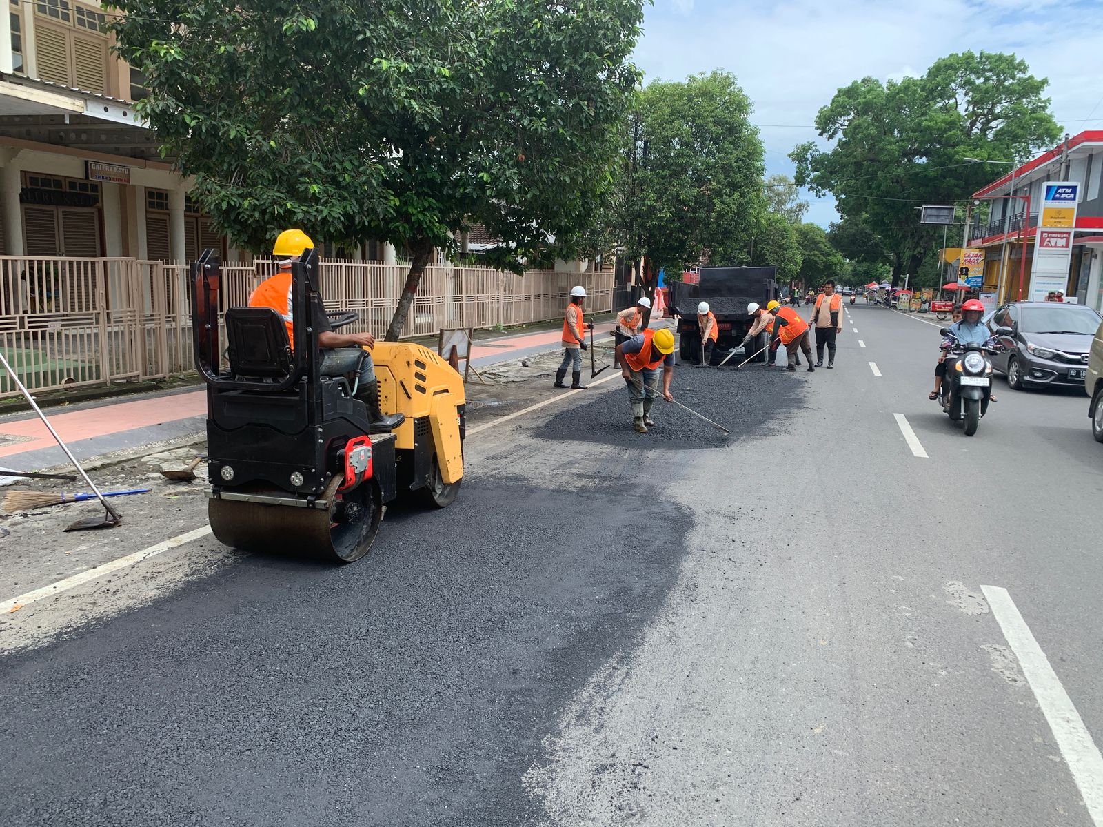 MULUS: Perbaikan di Jalan Diponegoro dan Soedanco Supriadi Kota Blitar.