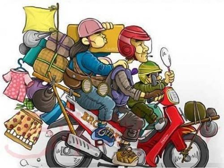 ilustrasi orang mudik