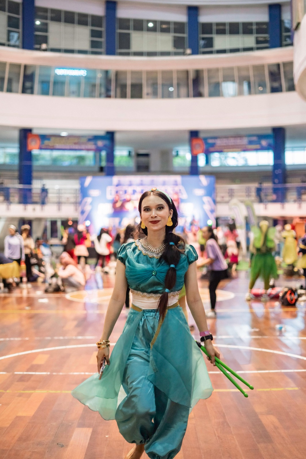 Dwi Fiktia saat mengisi acara Pound Fit beberapa waktu lalu.