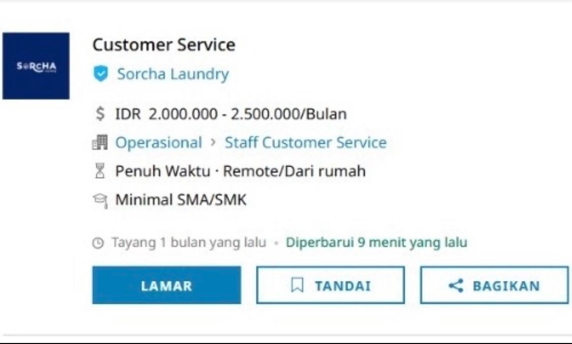 lowongan kerja remote yang terbuka untuk lulusan baru, baik itu pekerjaan penuh waktu maupun paruh waktu.