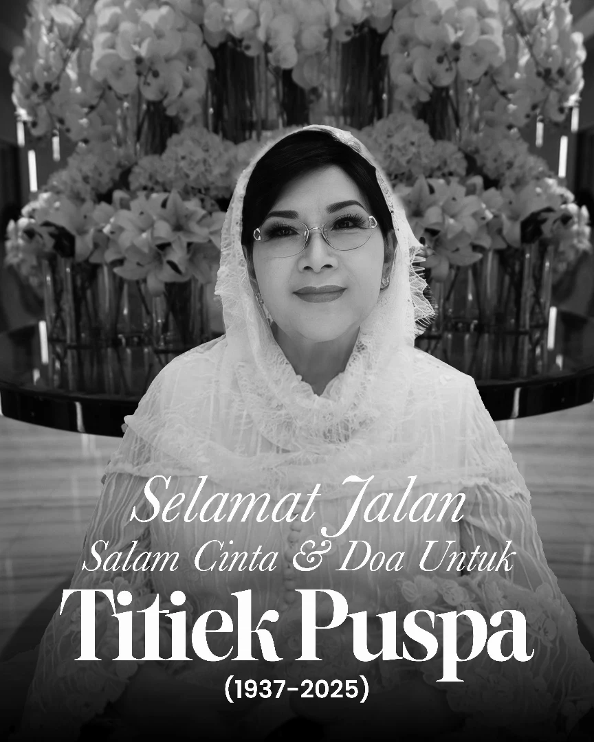 Mendiang Titiek Puspa, aktor dan penyanyi legendaris Indonesia.