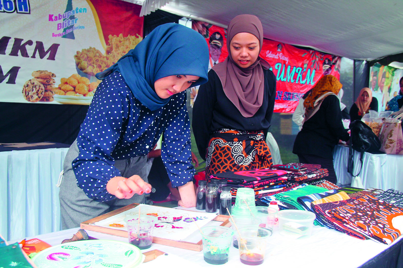 BERGELIAT: Produk-produk UMKM di Kabupaten Blitar terus mengalami kenaikan.