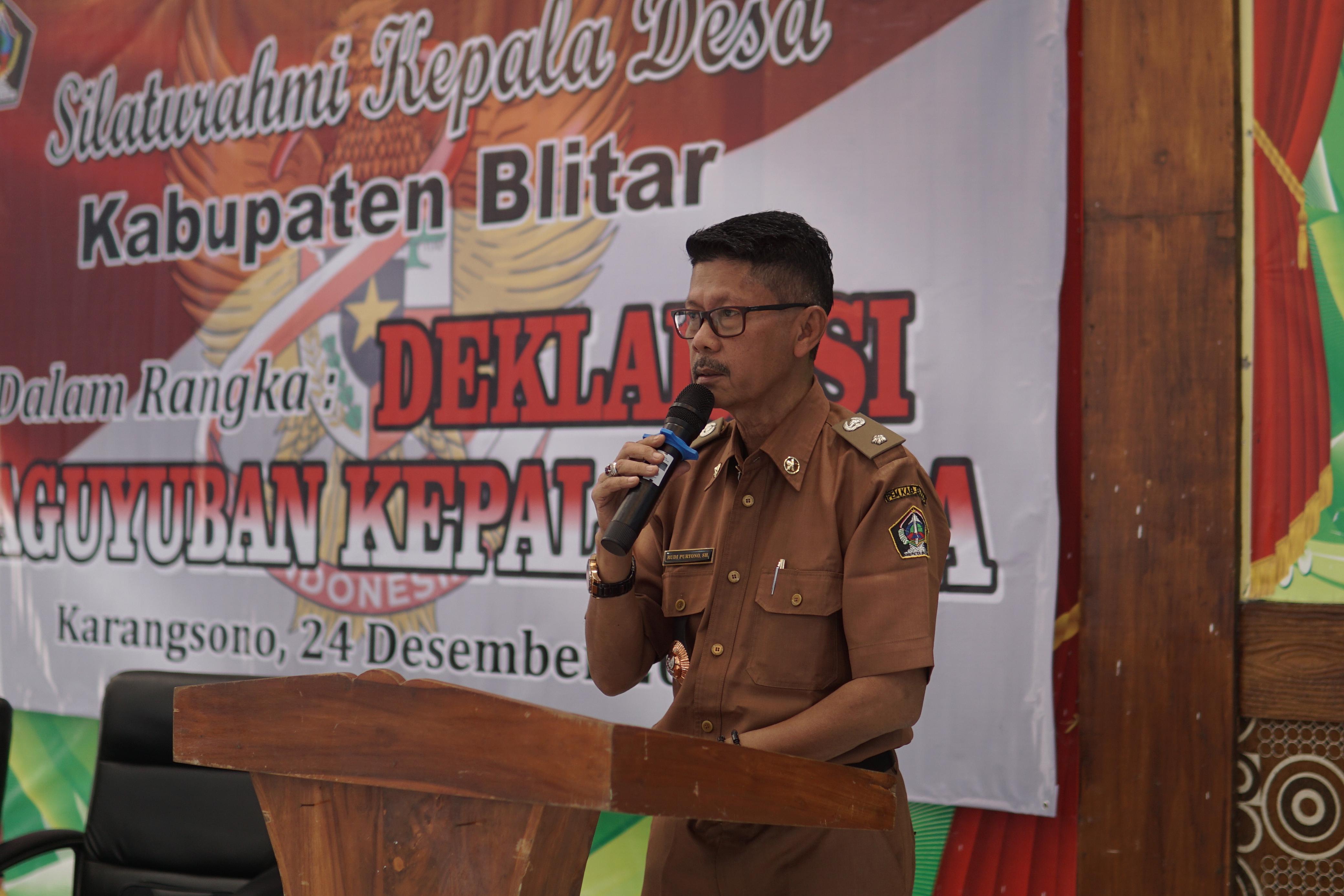 Kepala Karanggondang, Kecamatan Udanawu, Rudi Puryono.