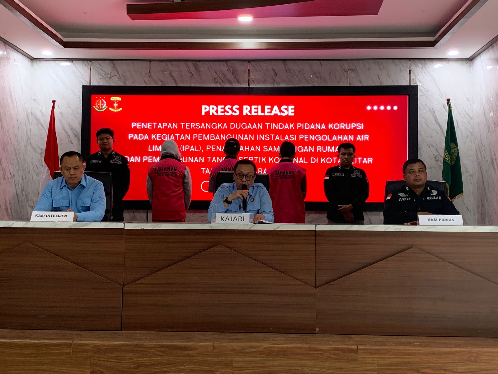 RUGIKAN NEGARA: Kejari Blitar mengungkap hasil penanganan kasus dugaan korupsi proyek IPAL di Kota Blitar, Selasa (3/6/2025).