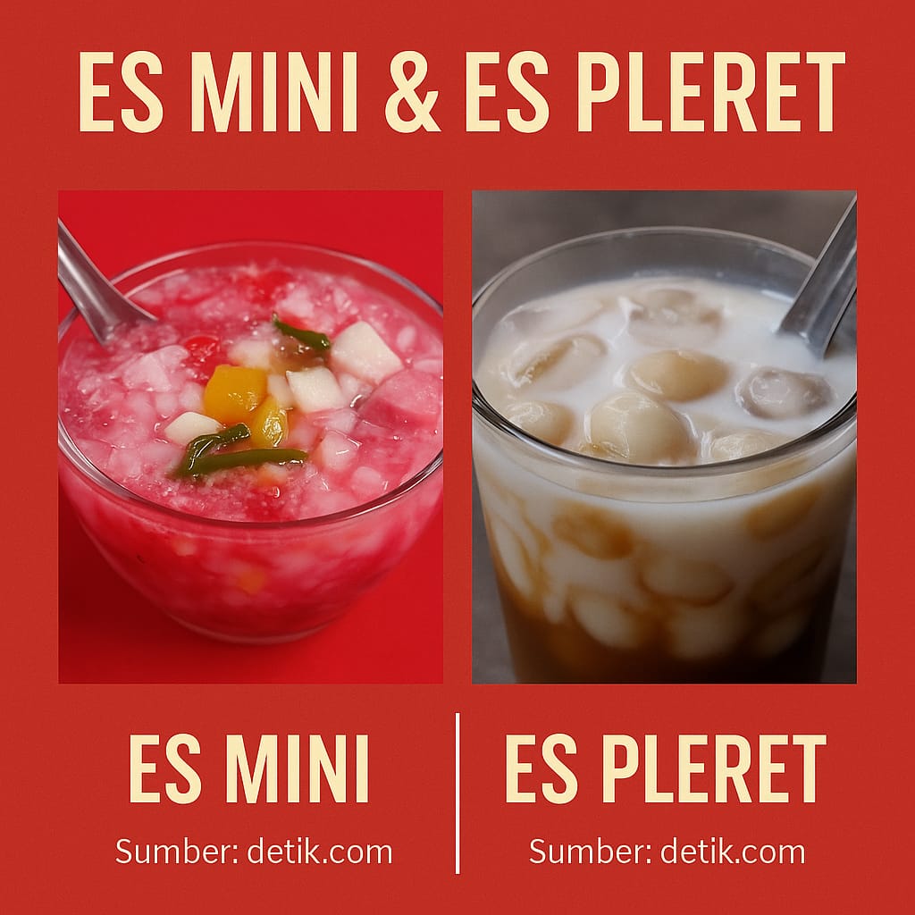 Es buah dan es pleret, minuman legendaris Blitar yang Hits di Tengah Cuaca Panas
