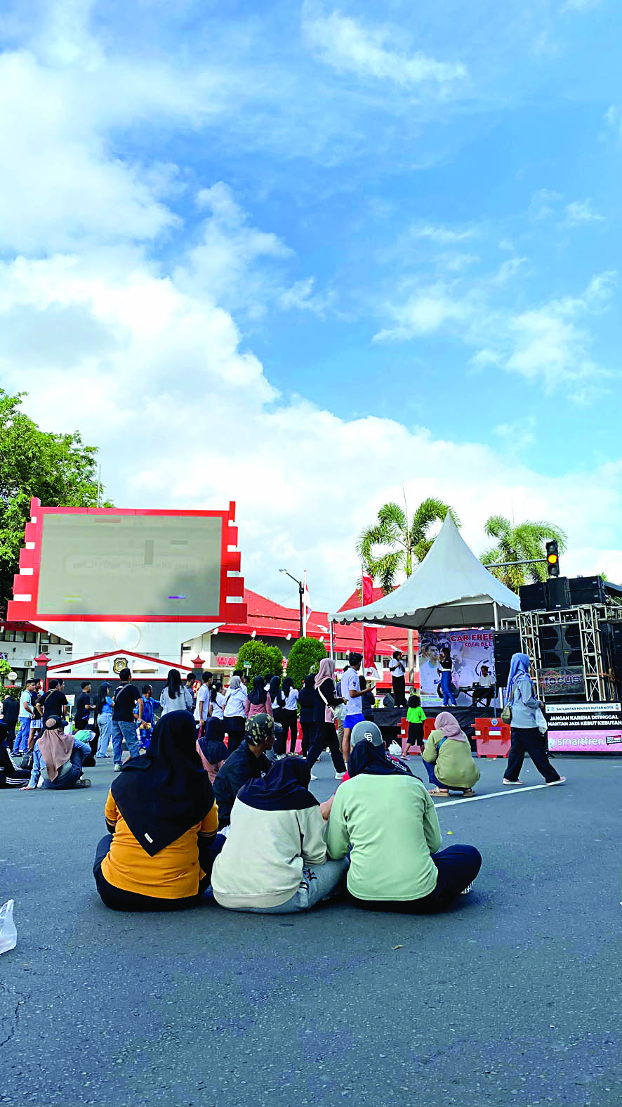 GEMAS: Pemkot mengubah rute CFD Kota Blitar mulai Minggu (6/7) mendatang untuk meminimalisir kemacetan.