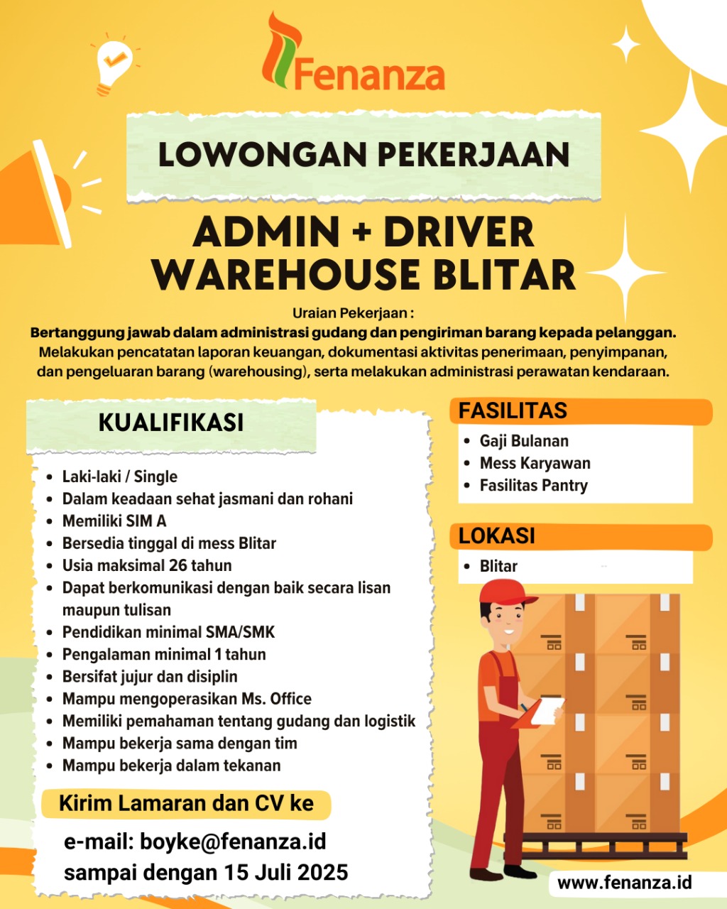 Flyer Lowongan Kerja Fenanza