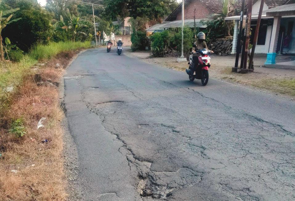 Jalur Berkelok di Desa Sidodadi Garum Blitar Ini Bahayakan Pengendara
