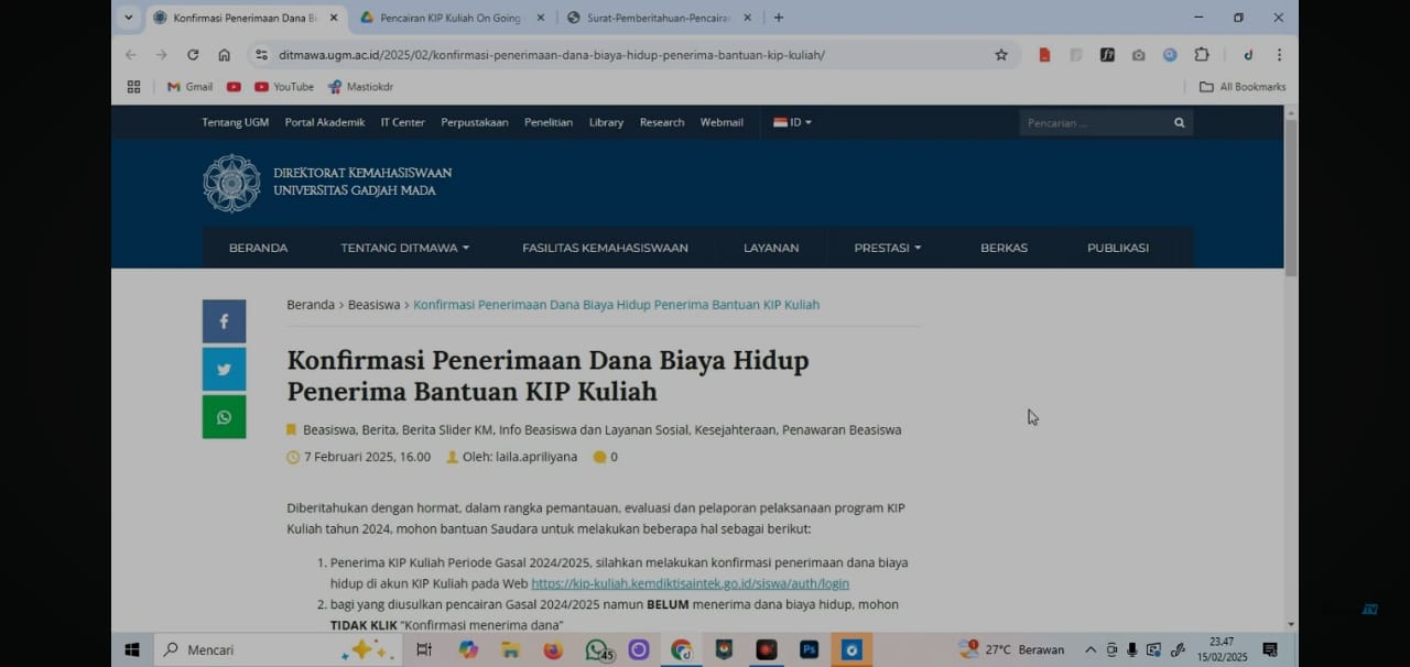 Mahasiswa Wajib Konfirmasi! Dana KIP Kuliah 2025 Mulai Cair, Jangan Sampai Terlewat