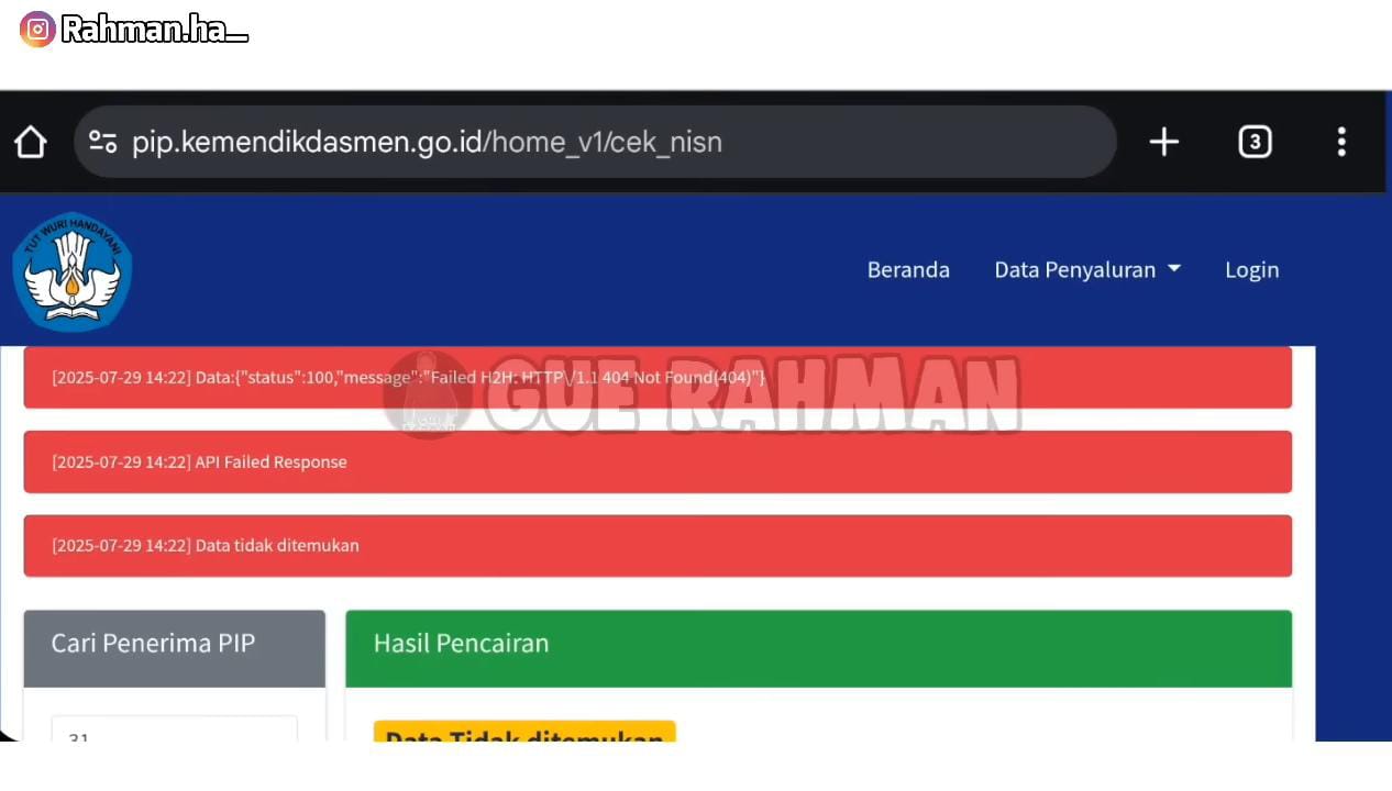 Banyak siswa dan orang tua dibuat cemas karena gagal mengecek status pencairan dana PIP (Program Indonesia Pintar) lewat laman resmi. Ketika login menggunakan NISN dan NIK