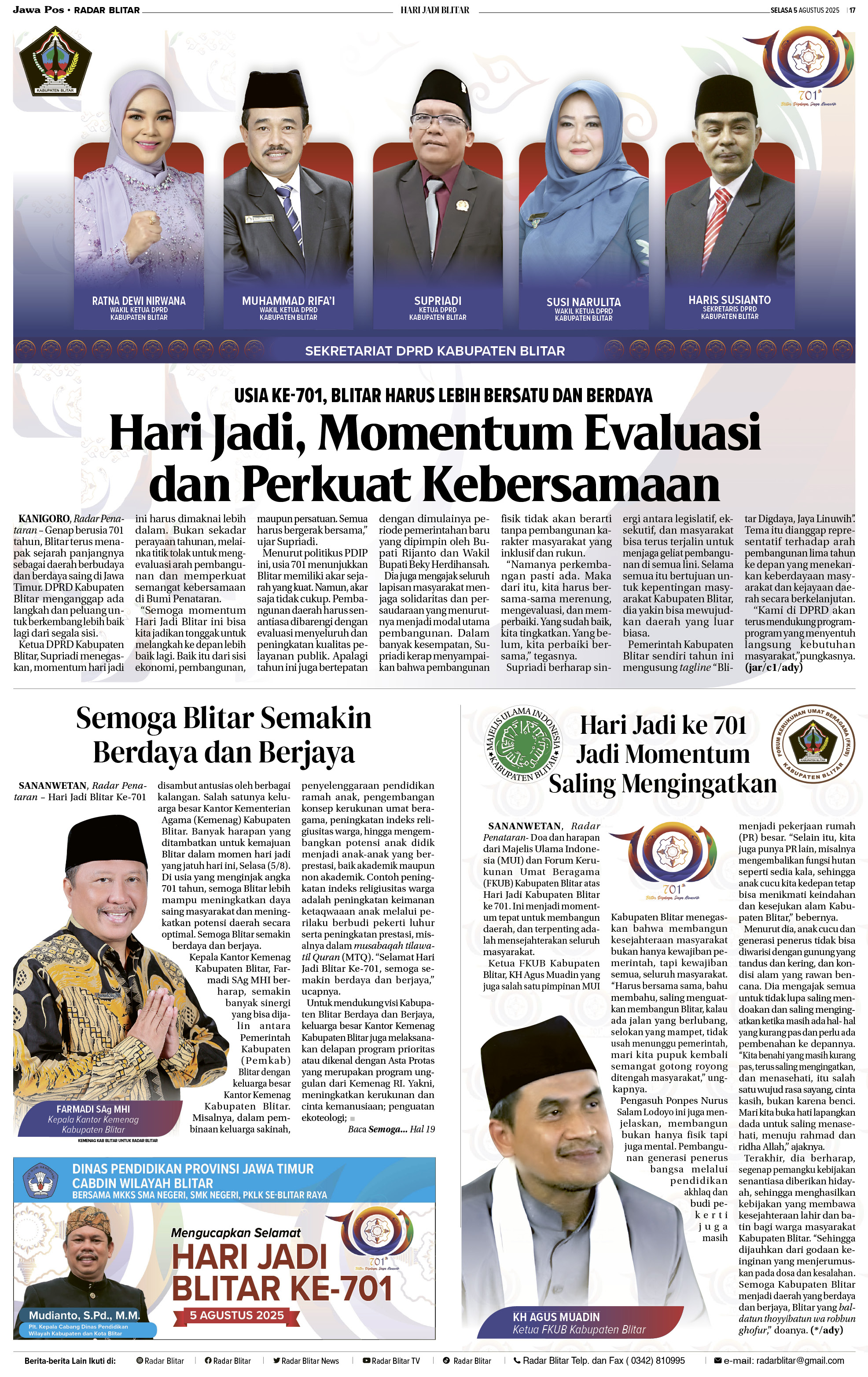 DPRD Kabupaten Blitar Mendukung pembangunan di Kabupaten Blitar.