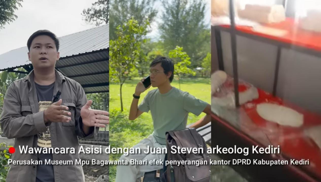 Evakuasi Koleksi Museum Bagawan Tabari Saat Kebakaran DPRD Kediri