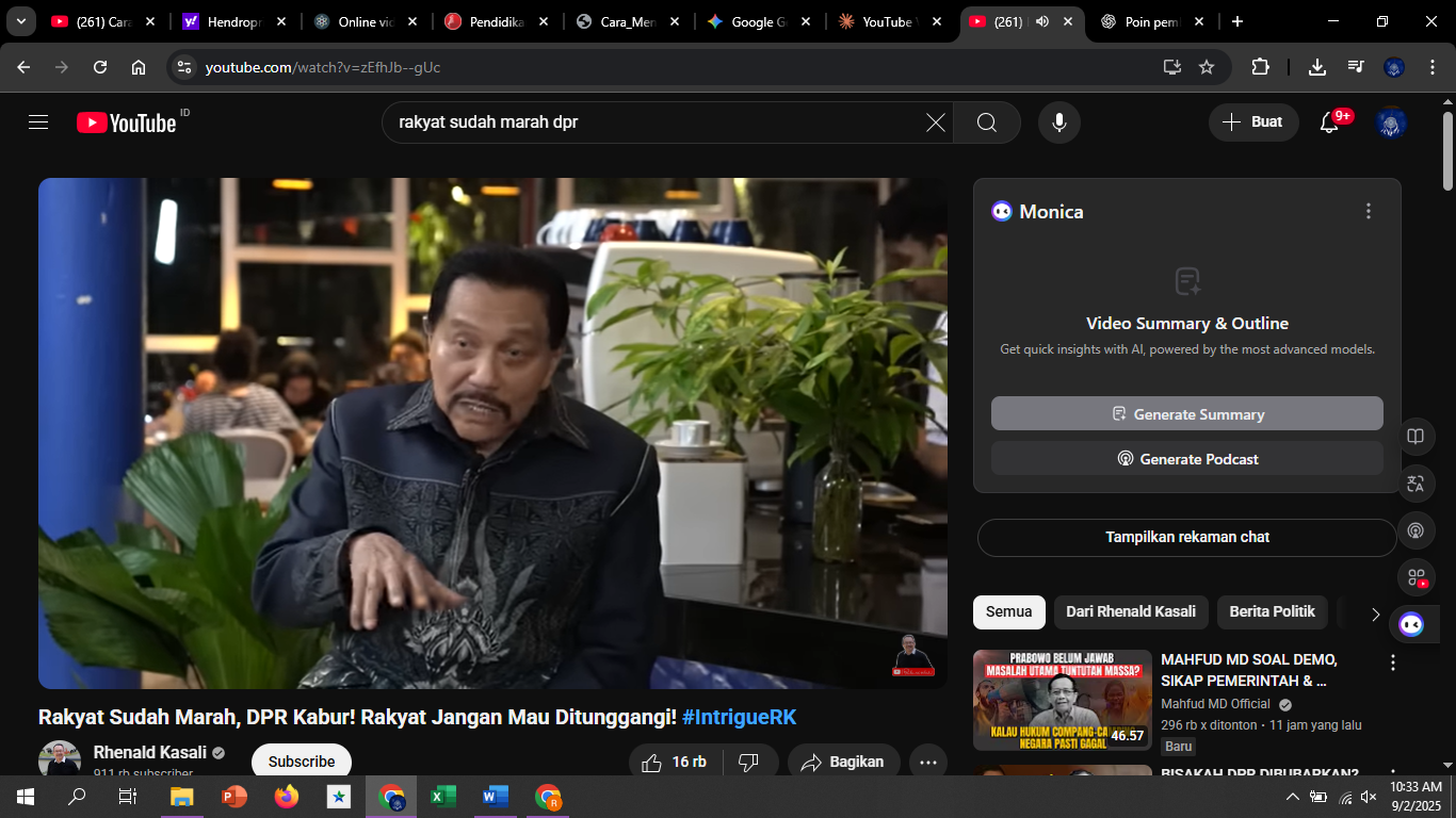 Hendropriyono dalam diskusi dengan Rhenald Kasali.