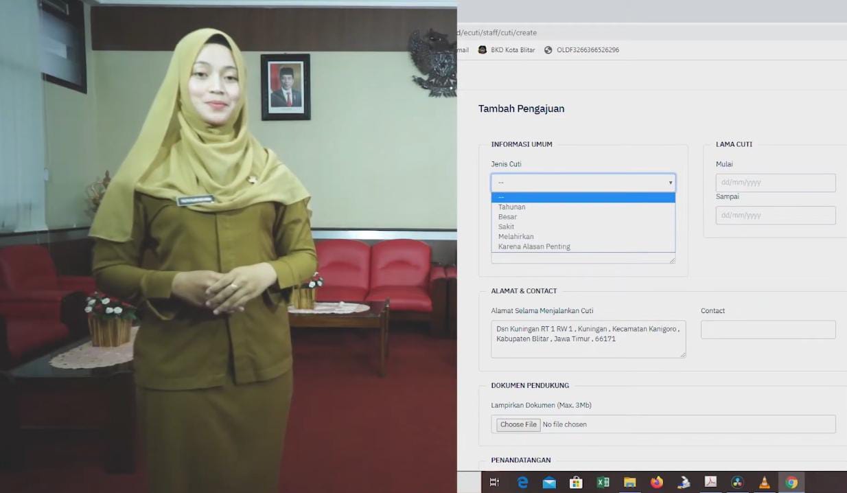 Begini Cara ASN Kota Blitar Ajukan Izin Lewat E-Cuti BKD