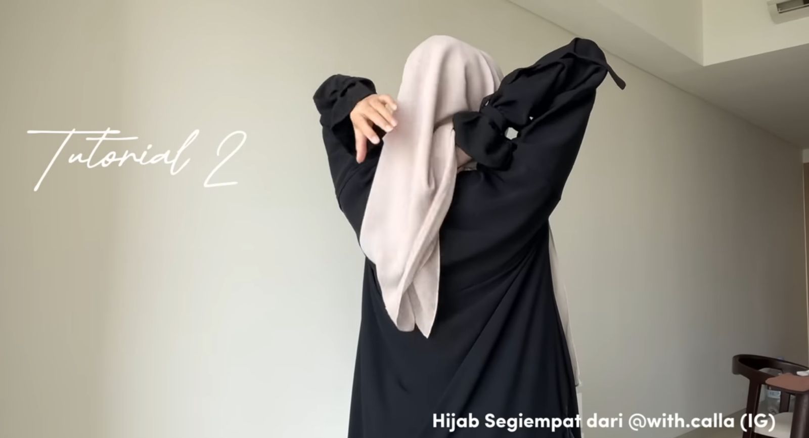 Tutorial Hijab Segi Empat Tanpa Ciput Ninja, Tetap Rapi untuk Lebaran