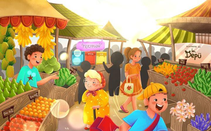 Pasar Buah Brongkos Kesamben Blitar Tetap Bertahan di Tengah Sepinya Pembeli