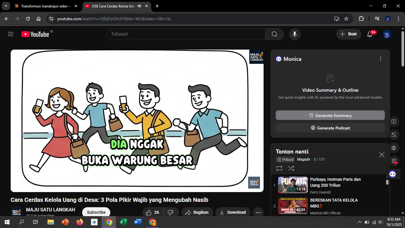 banyak warga desa yang makmur dengan menerapkan tiga prinsip pengelolaan uang yang tepat.