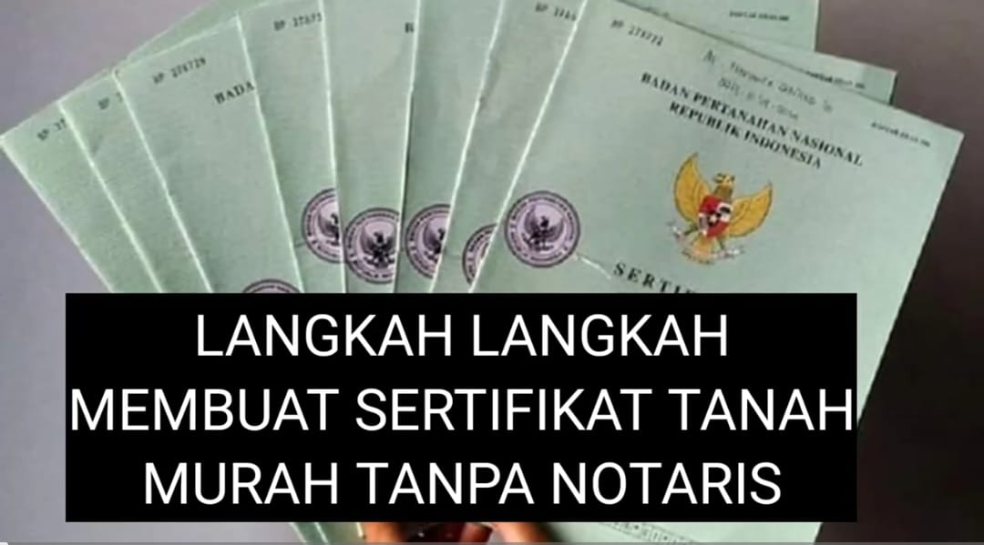 Sertifikat Tanah Blitar Bisa Dibuat Murah Tanpa Notaris, Begini Caranya