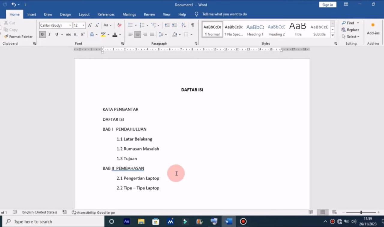 Cara Membuat Titik-Titik Daftar Isi Otomatis di Microsoft Word, Mudah dan Rapi!