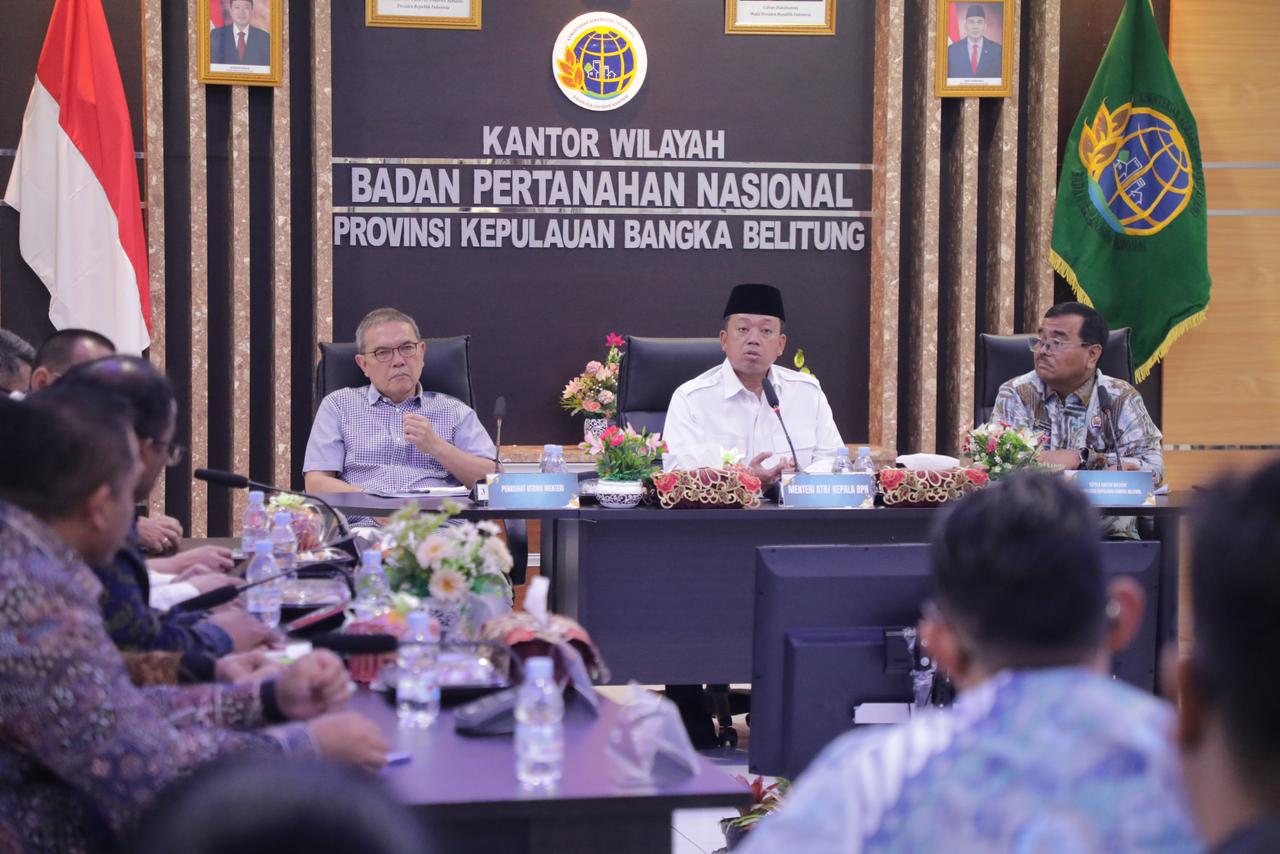 Menteri Nusron di Bangka Belitung: Kementerian ATR/BPN Harus Pastikan Tanah Rakyat Aman dan Tersertipikat