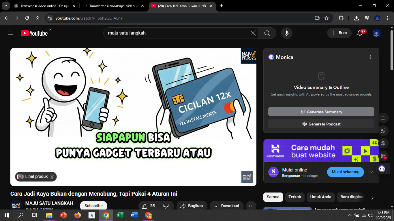 Uang yang hanya diam di rekening tabungan nilainya akan tergerus kenaikan harga barang.