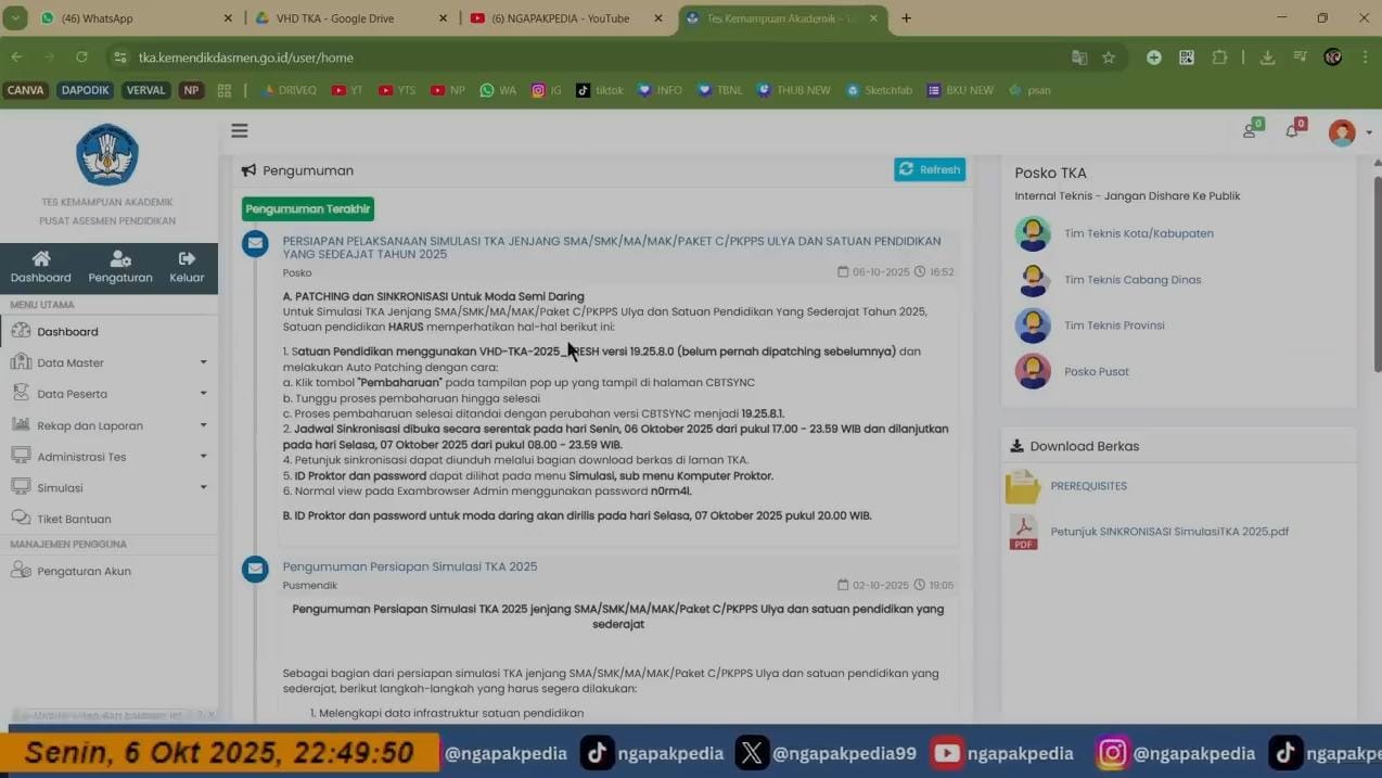 Panduan Lengkap Simulasi TKA 2025 untuk SMA/SMK: Cara Download Aplikasi, Sinkronisasi VHD, hingga Jadwal Tes