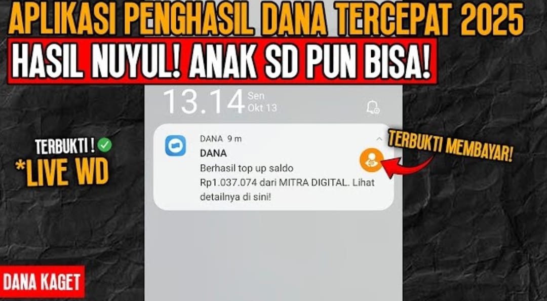 Aplikasi Penghasil Saldo Dana Terbukti Membayar, Pengguna Raup Jutaan Rupiah Cuma dari HP!