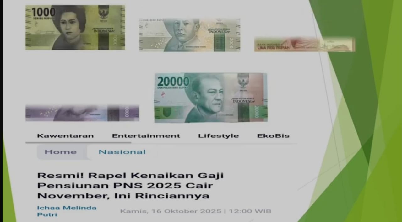 Rapel Kenaikan Gaji Pensiunan PNS 2025 Cair November, Naik hingga 12 Persen!