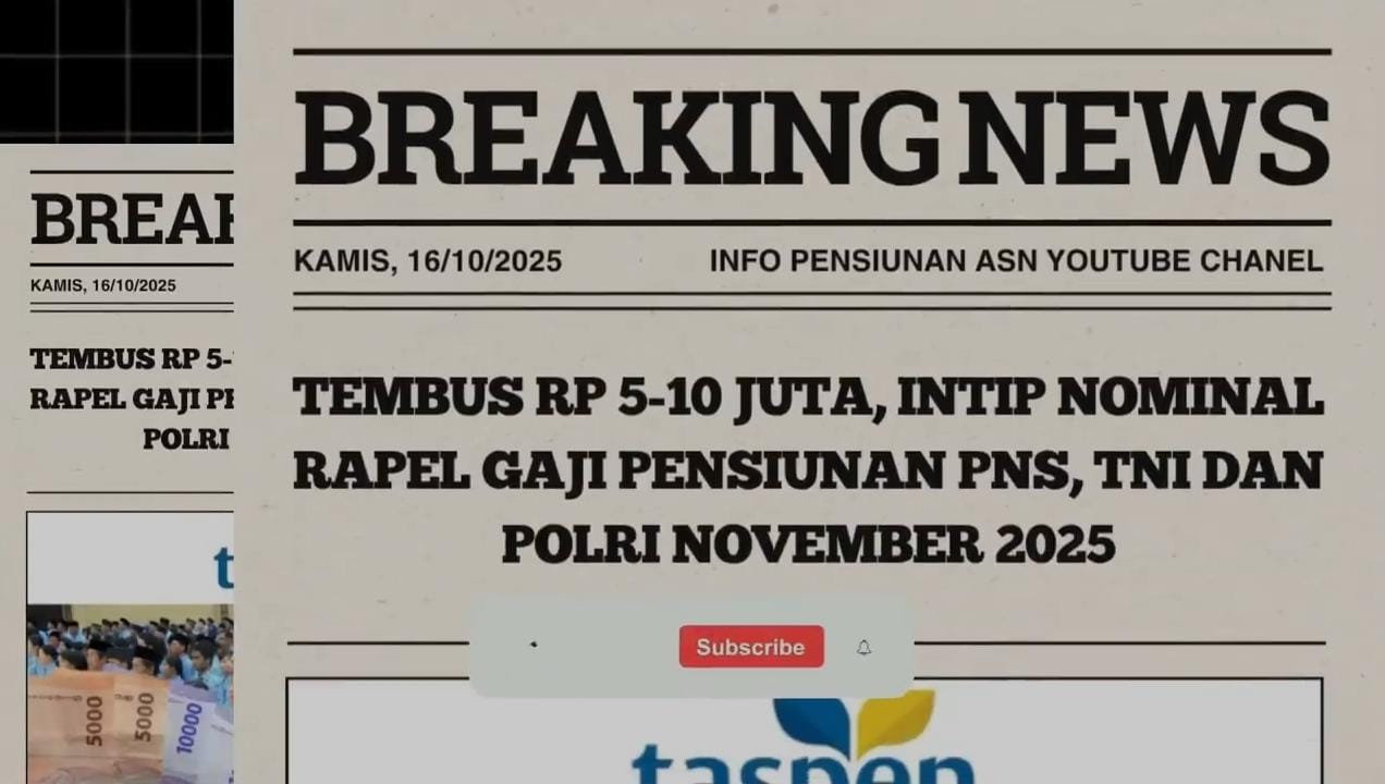 Rapel Gaji Pensiunan PNS Cair November 2025, Tembus Rp10 Juta Sesuai Perpres 79/2025