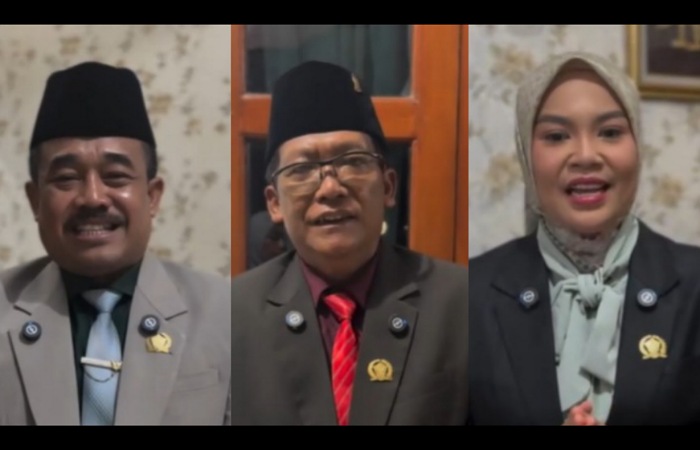 Foto: Ketua DPRD Supriadi dan Wakil Ketua DPRD M. Rifai serta Ratna Dewi NS.
