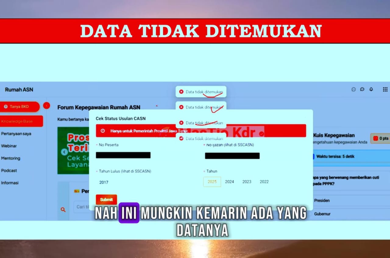 Cara Cek NIP P3K dan SK Pertek BKN Terbaru Lewat Aplikasi Daruma ASN Jawa Timur