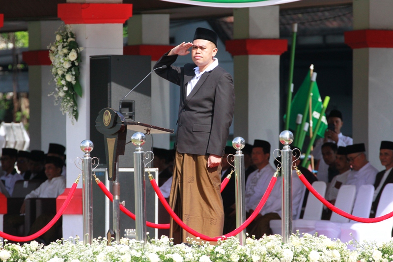 Wali Kota Blitar, Syauqul Muhibbin jadi inspektur upacara HSN 2025 di Alun-alun Kota Blitar, kemarin (22/10/2025).