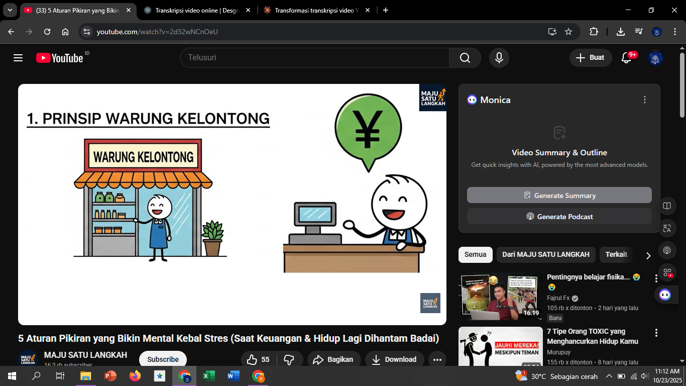 Ketenangan sejati adalah memiliki sistem berpikir yang lebih besar dari masalah itu sendiri.